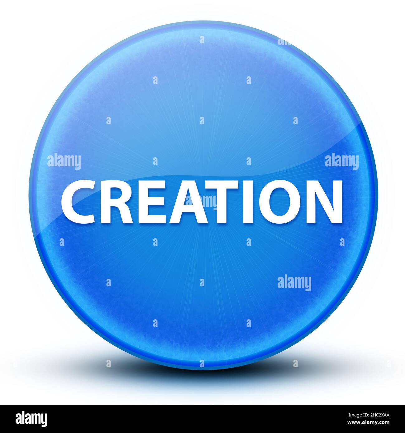 Creation eyeball glossy elegant blue round button abstract illustration ...