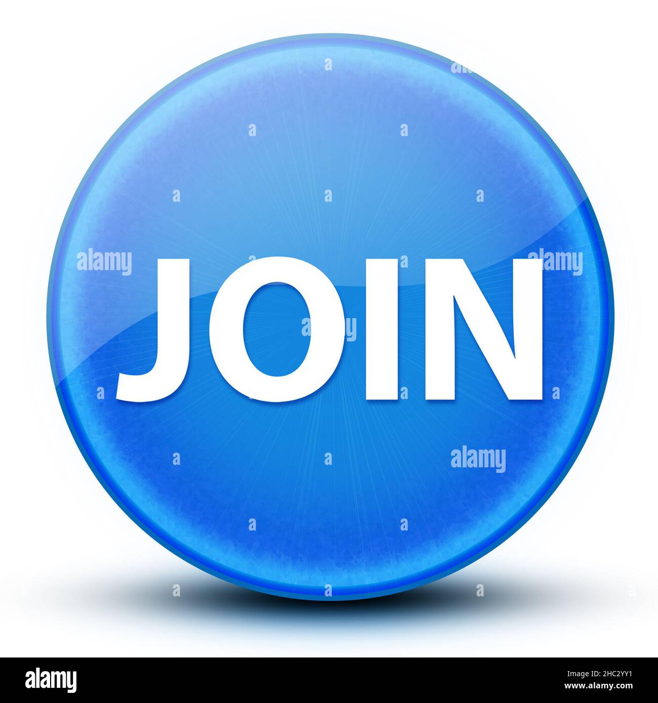 Join eyeball glossy elegant blue round button abstract illustration ...