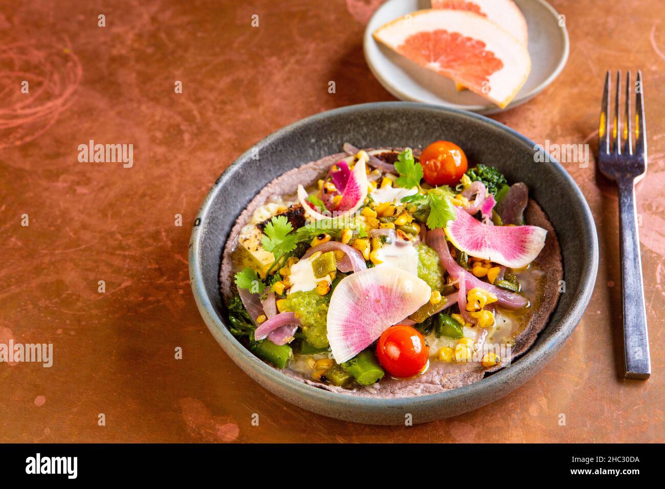 Mercado Quesadilla, The Project in the Funk Zone, Santa Barbara, California Stock Photo