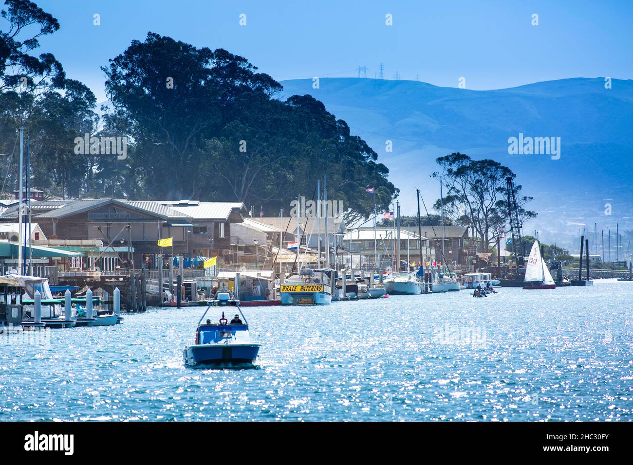 Morro Bay harbor and estuary, California Stock Photo
