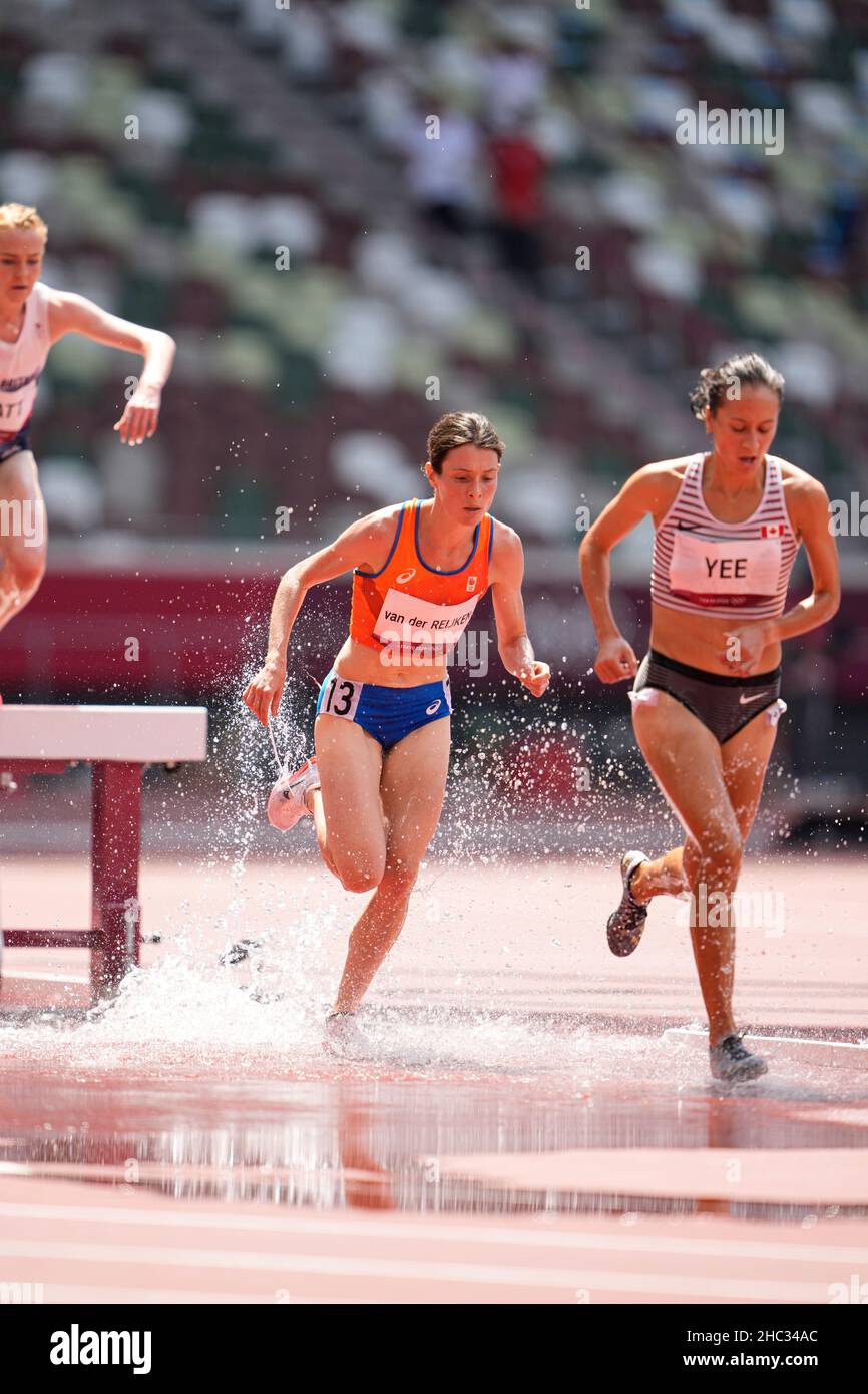 participating in the 3000 meters steeplechase at the 2020 Tokyo