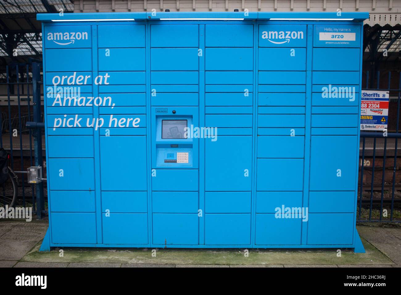 Amazon collection hub in Brighton, UK Stock Photo