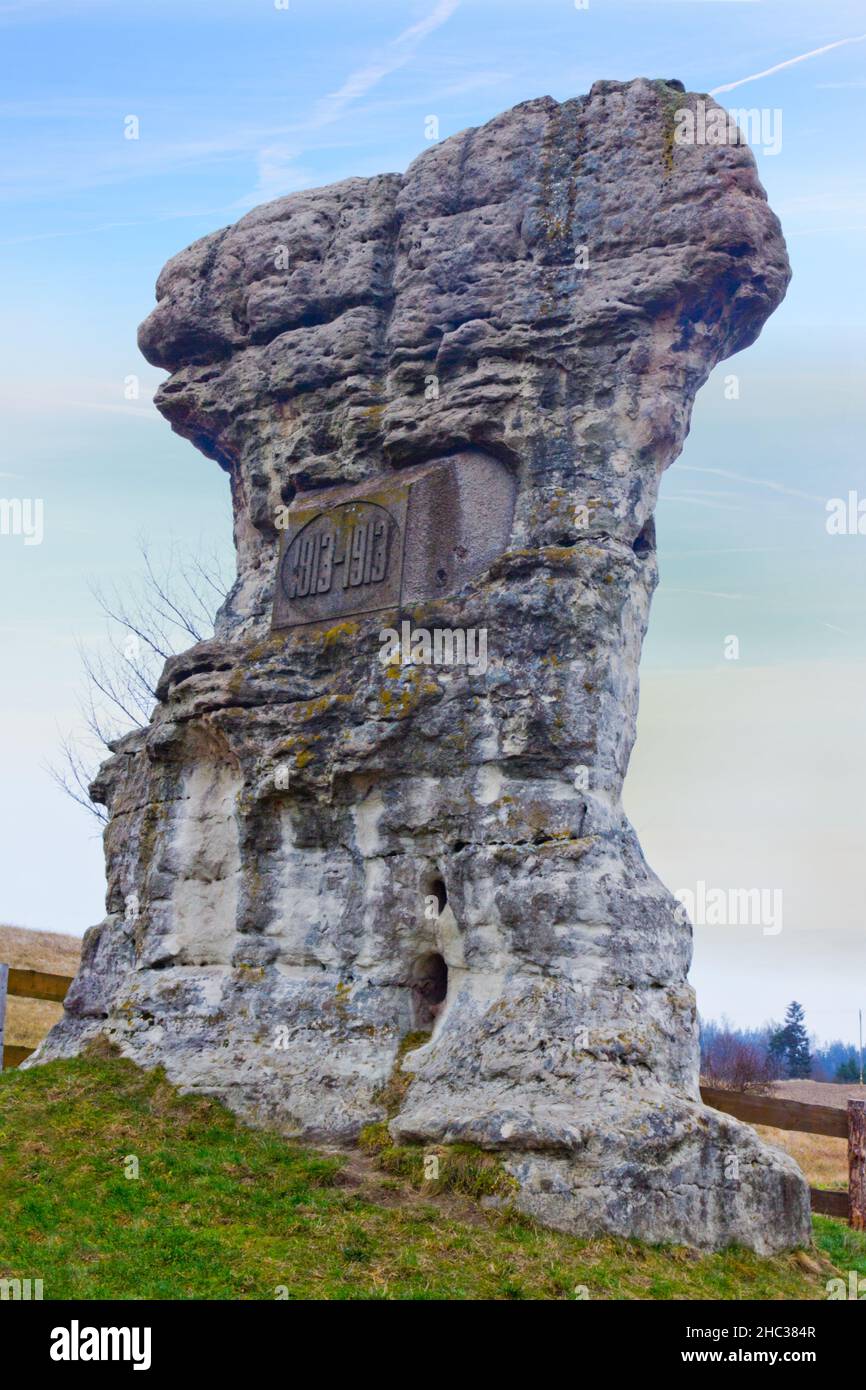 Rock formation Devil's Rock in Poland Stock Photo