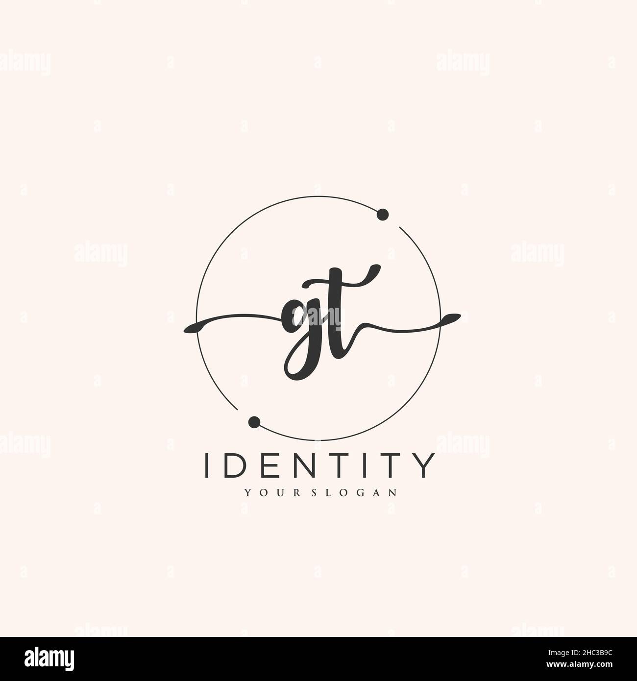 GT Handwriting logo vector art of initial signature, wedding, fashion ...