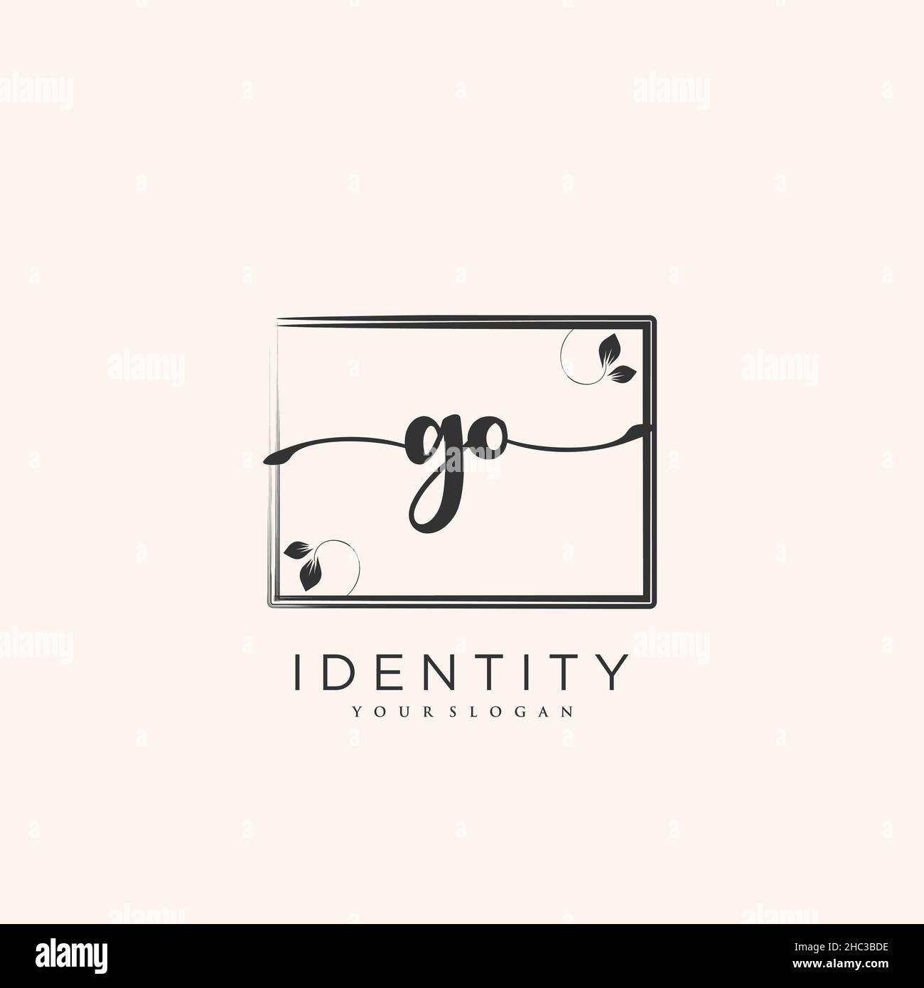 Go Sign Creative GO Handwriting logo vector art of initial signature, wedding, fashion ...