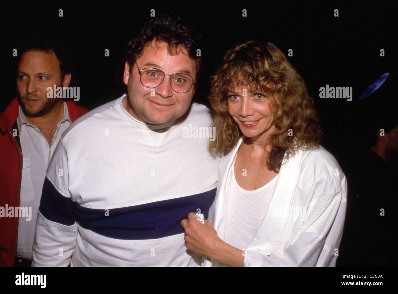 Stephen Furst and wife Lorraine Wright attend the premiere of A Fine Mess' on March 19, 1986 at the Comedy Store in Hollywood, California  Credit: Ralph Dominguez/MediaPunch Stock Photo