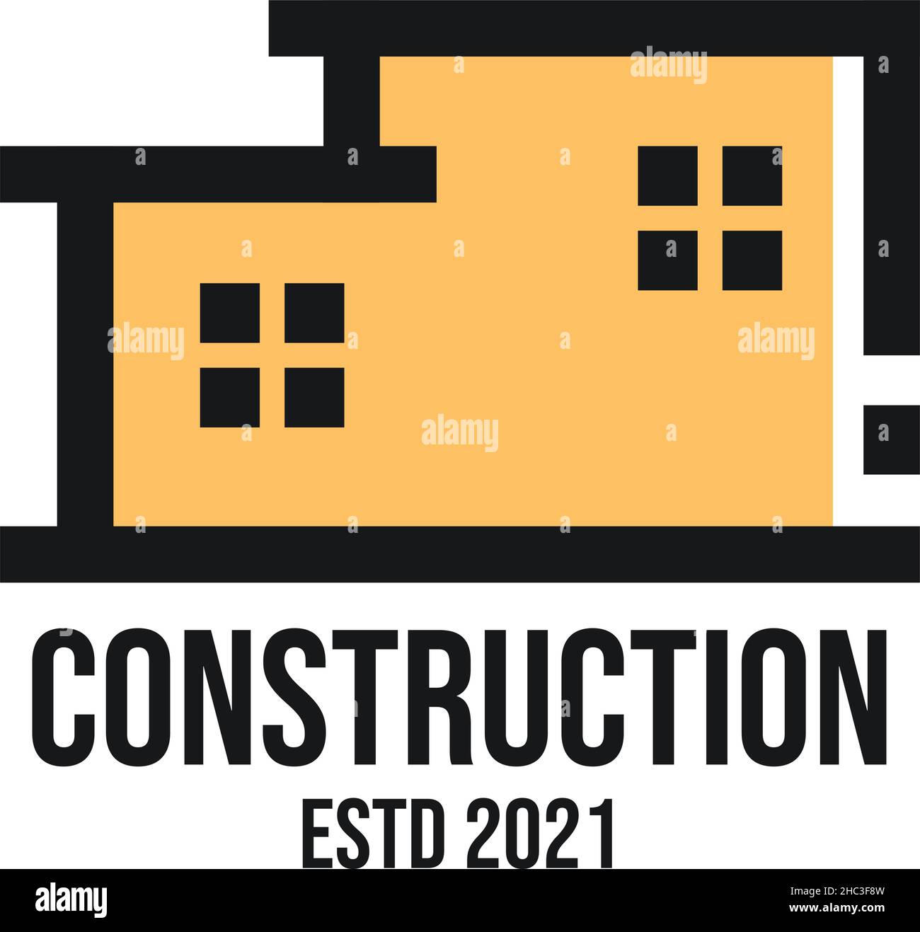 Modern design CONSTRUCTION home house logo design Stock Vector