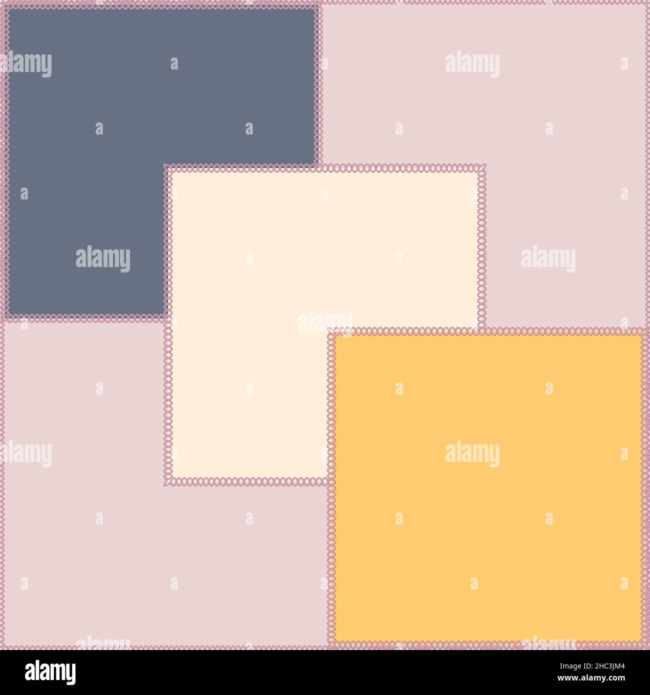 Seamless pattern on a square background - patchwork quilt. Design ...