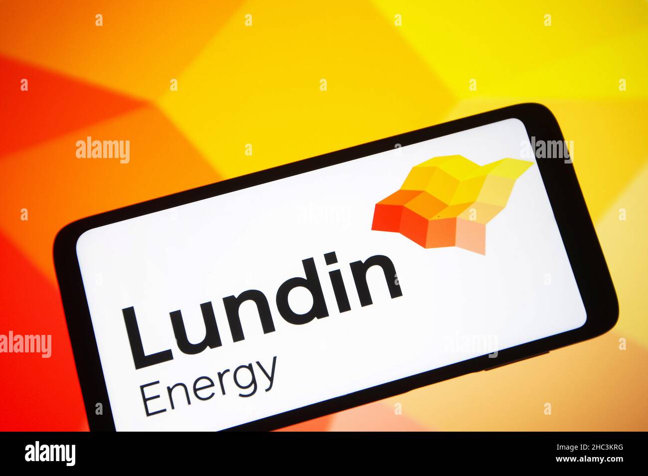 Ukraine. 23rd Dec, 2021. In this photo illustration, a Lundin Energy AB logo is seen on a smartphone screen. Credit: SOPA Images Limited/Alamy Live News Stock Photo
