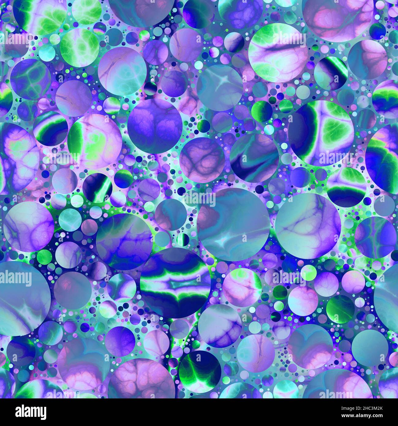 Seamless pattern of marbled orbs that gives a dreamy fantasy mysterious ...