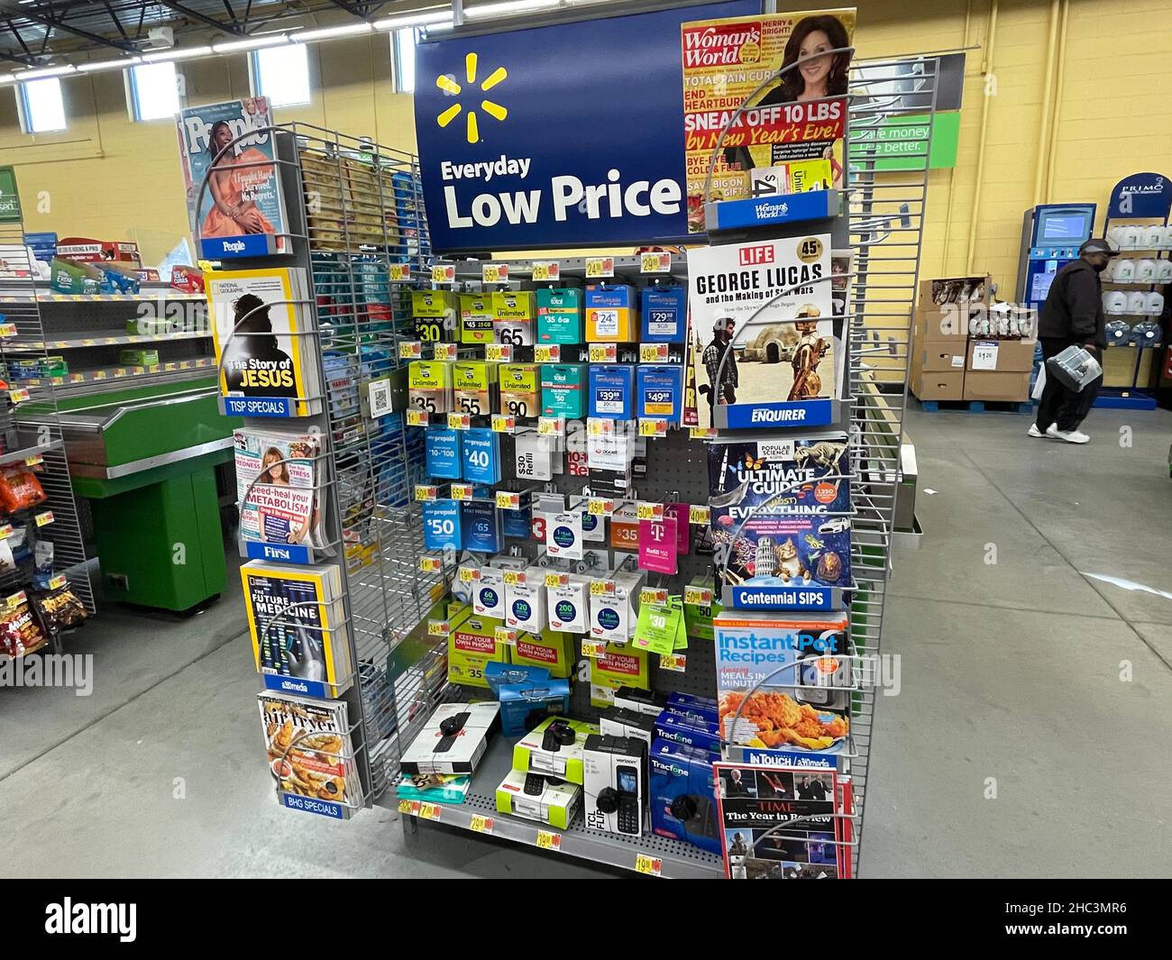 Martinez, Ga USA 12 23 21 Walmart retail grocery store interior