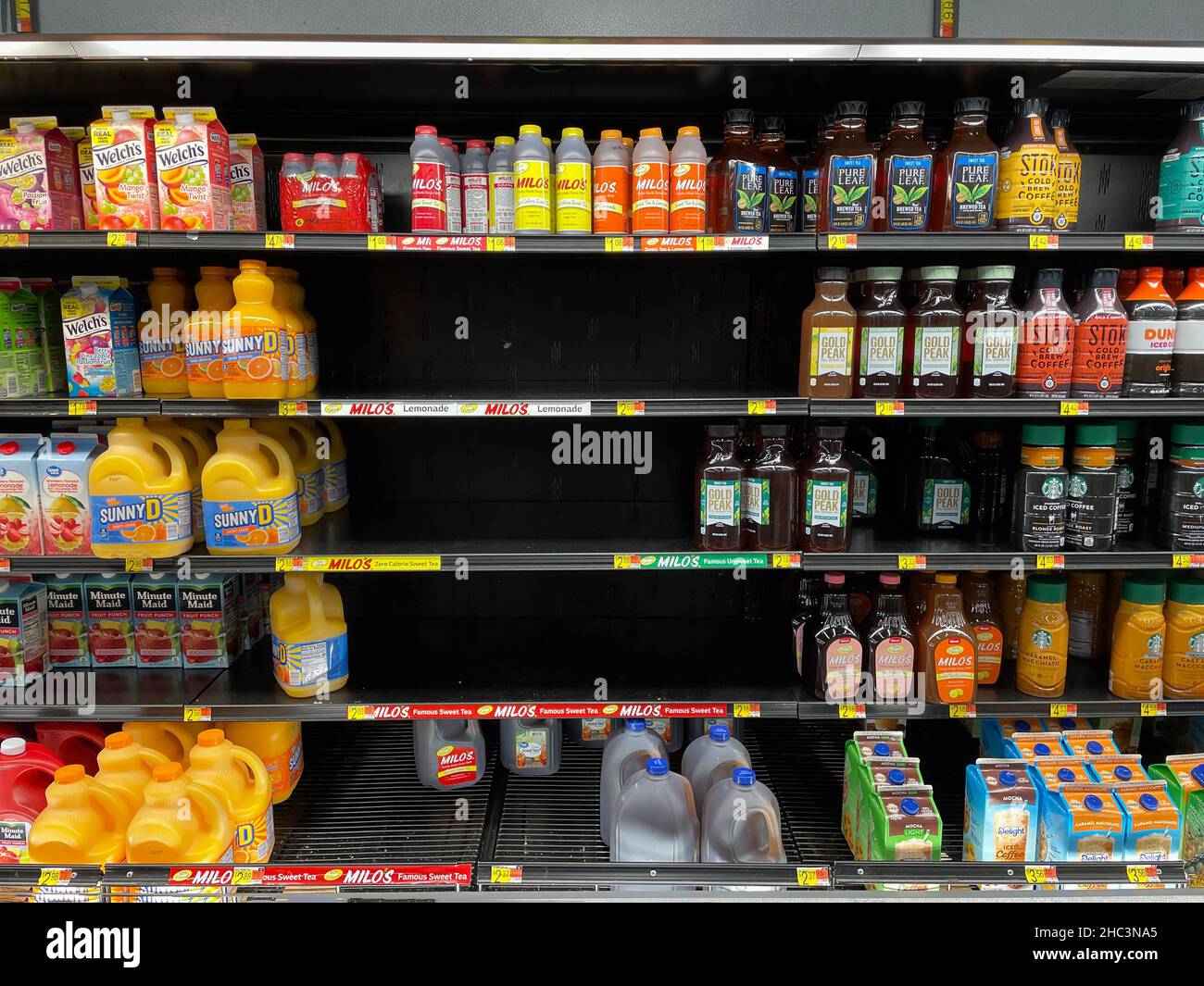 Martinez, Ga USA 12 23 21 Walmart retail grocery store interior