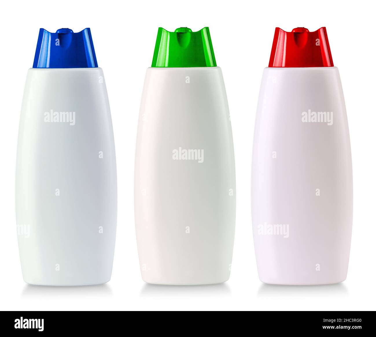 shampoo white blank plastic bottle isolated on white background Stock ...