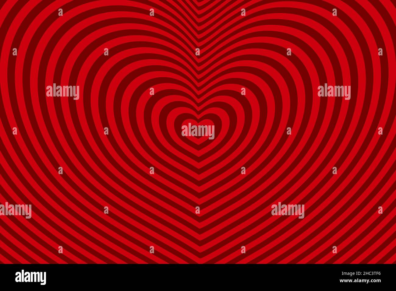 Abstract optical illusion background with a red heart.  Vector. Stock Vector