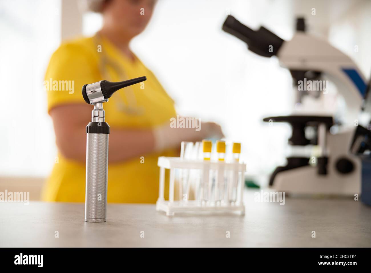 Photo of medical research supplies in scientific laboratory setting