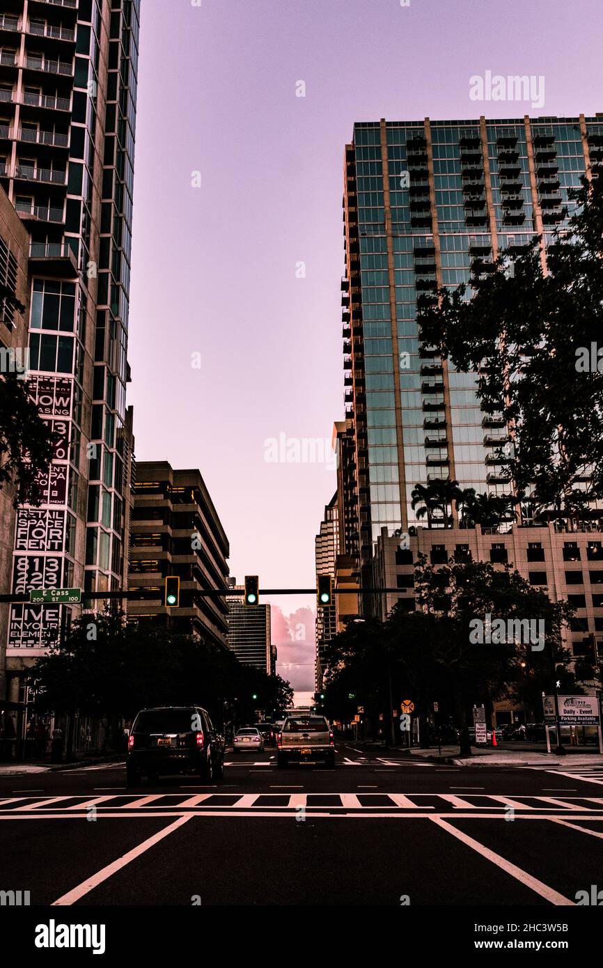 Vertical shot of high floor buildings Stock Photo - Alamy