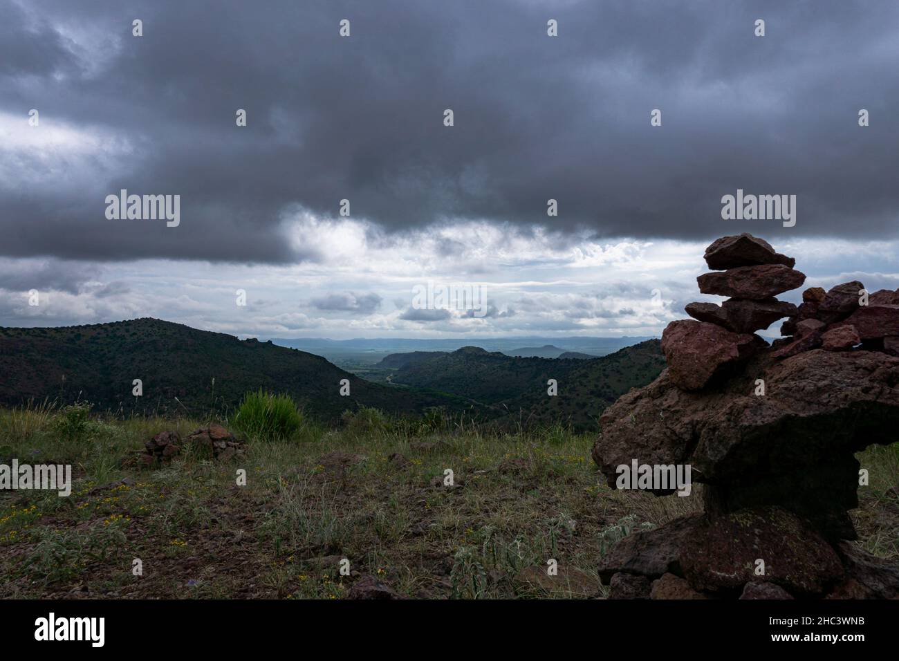 Beautiful shot of hills on a cloudy day Stock Photo - Alamy