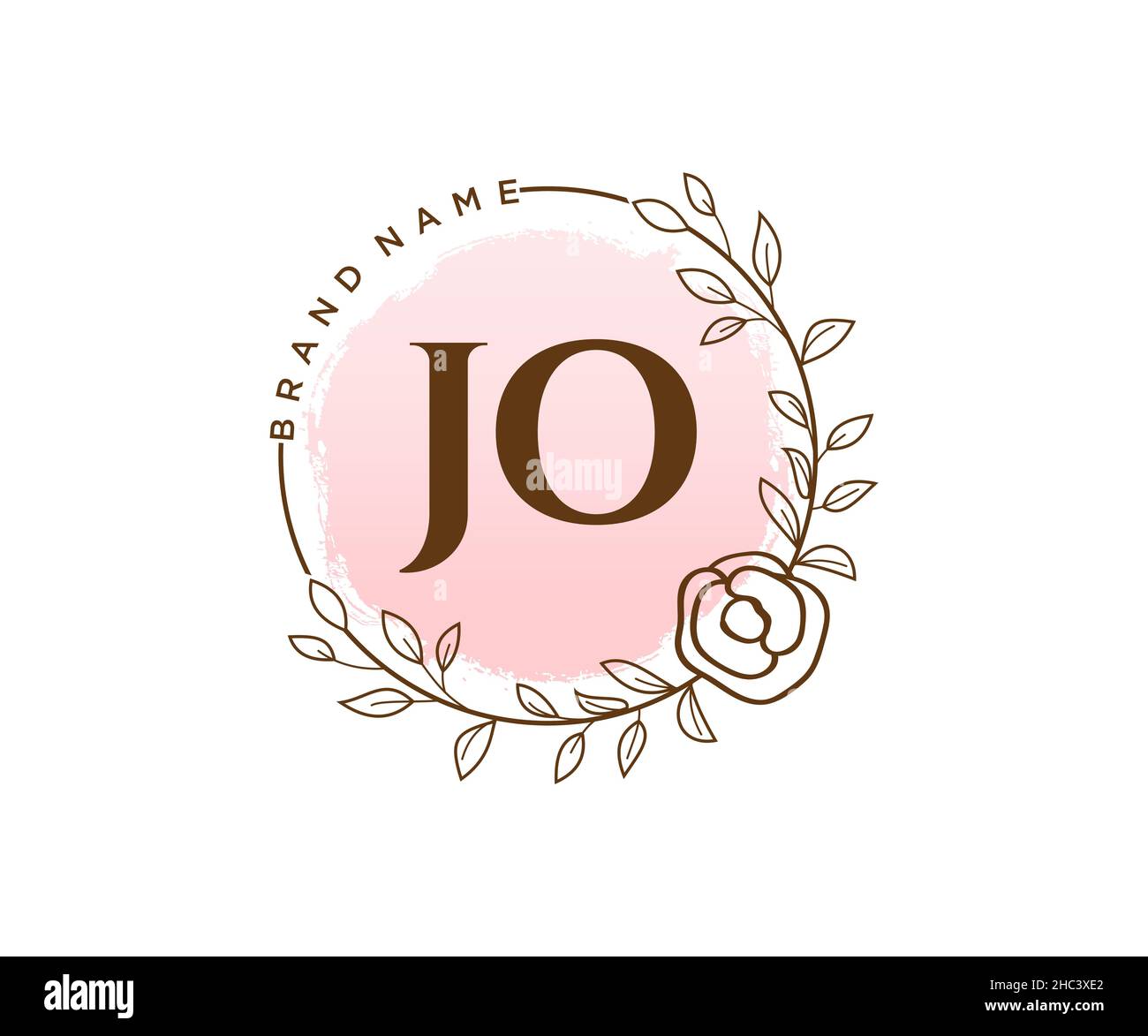 JO feminine logo. Usable for Nature, Salon, Spa, Cosmetic and Beauty