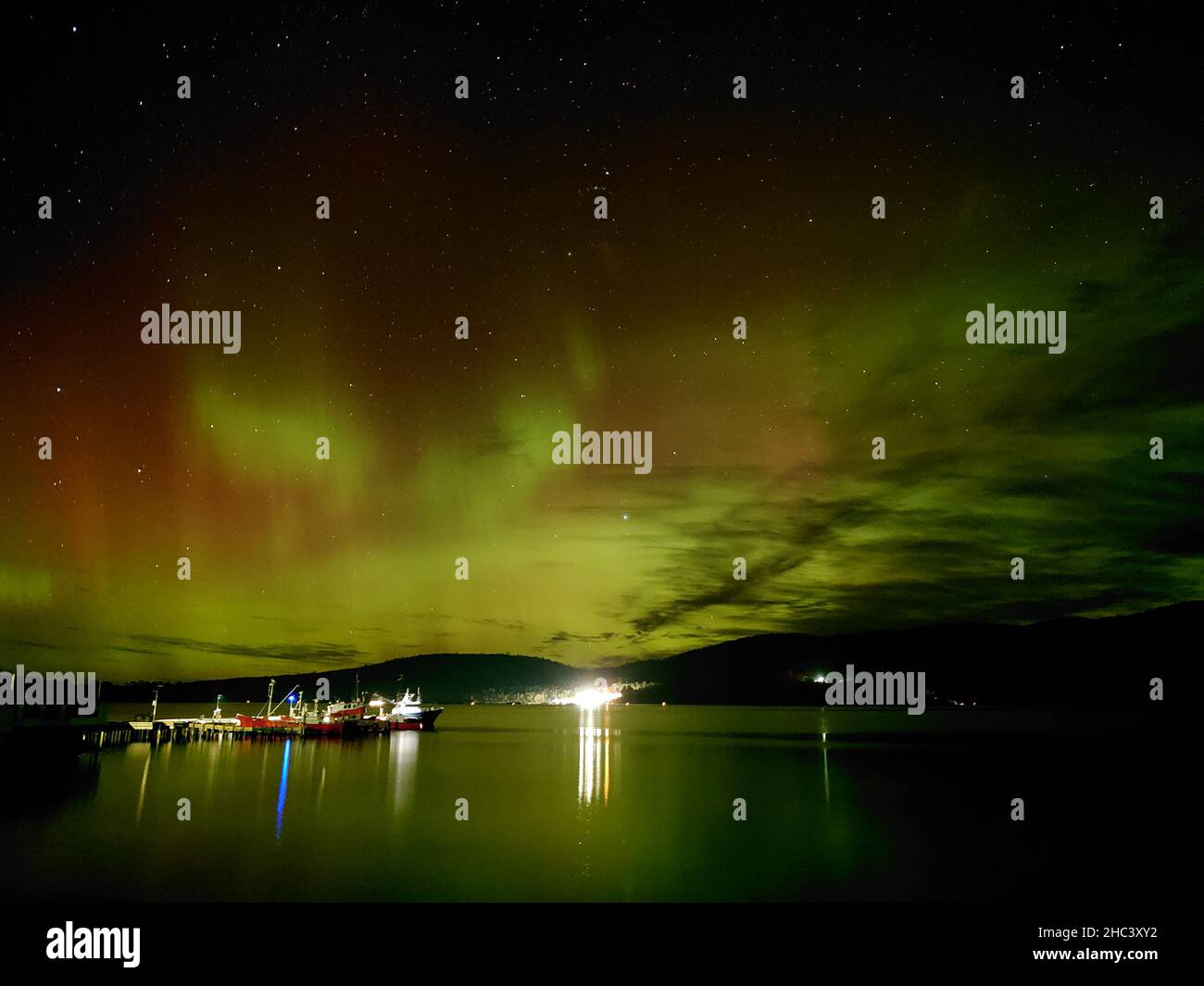 Aurora Australis aka the southern lights in Australia Stock Photo Alamy