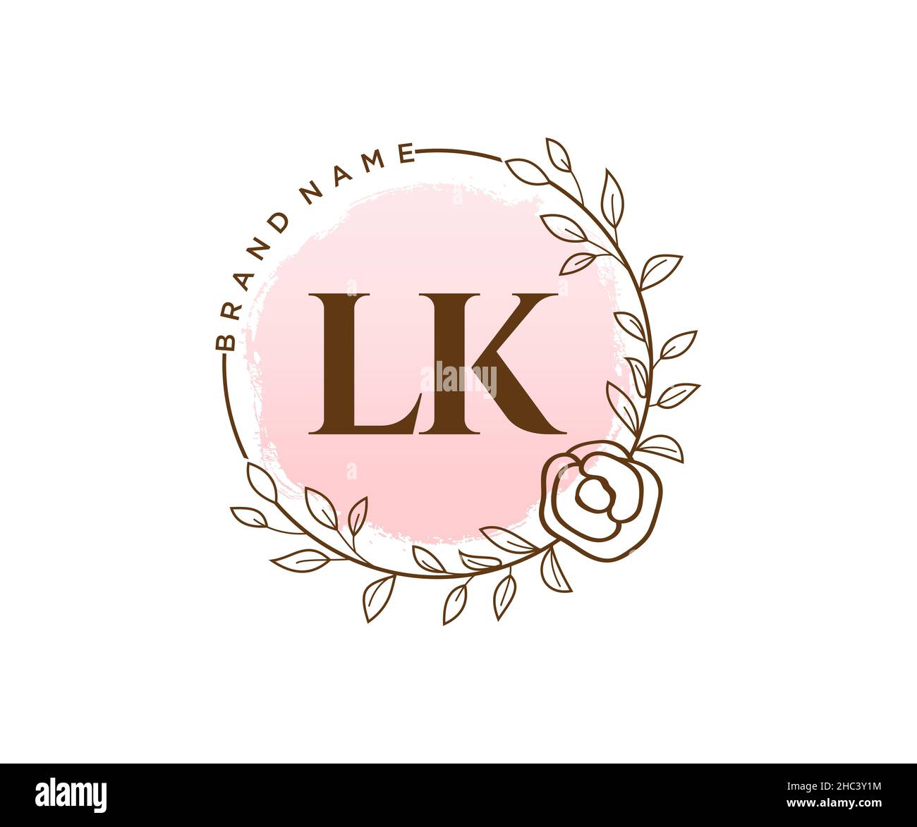 Premium Vector  Lk monograms logo nails luxury cosmetics spa beauty  vector template