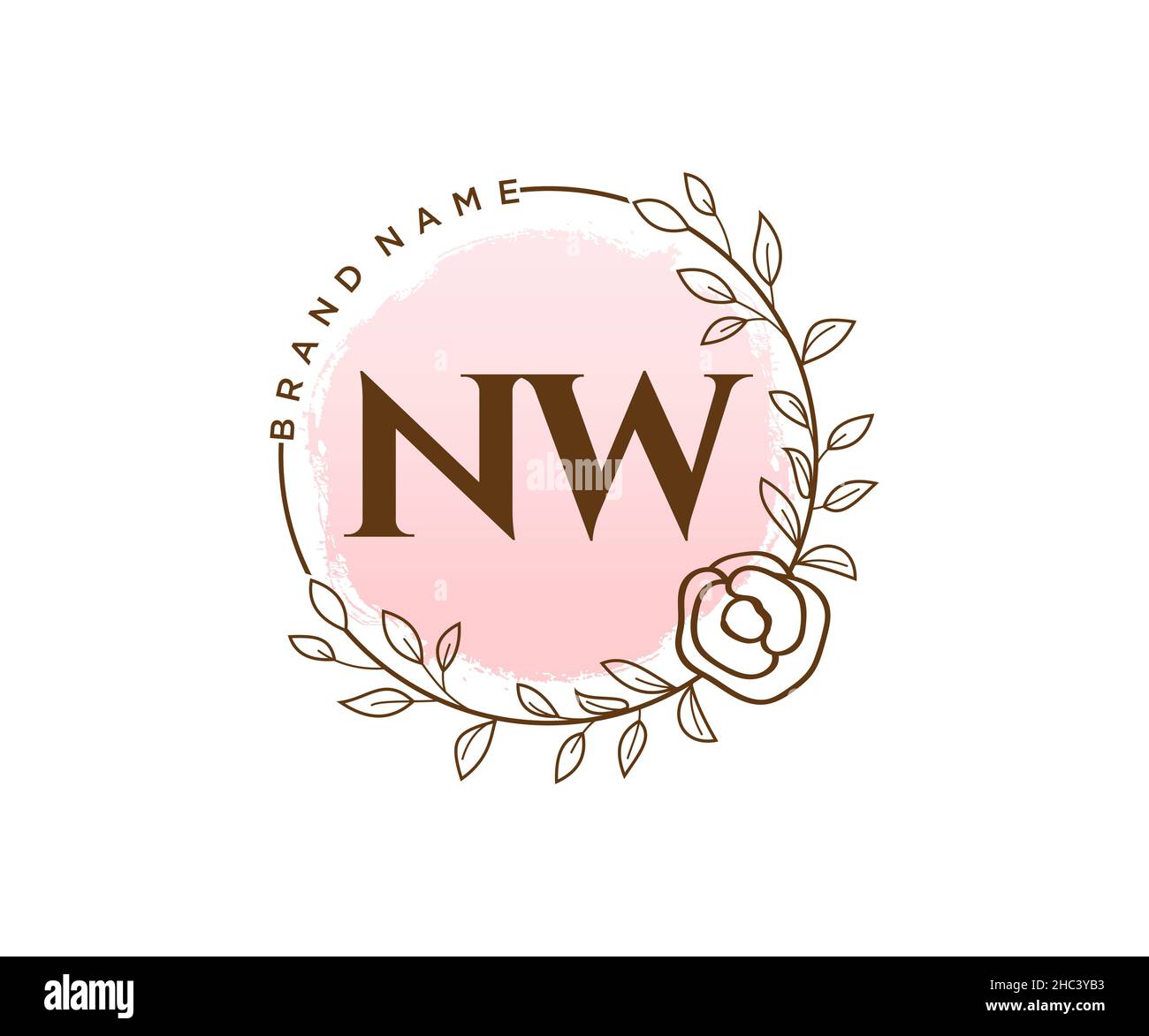 NW feminine logo. Usable for Nature, Salon, Spa, Cosmetic and Beauty ...