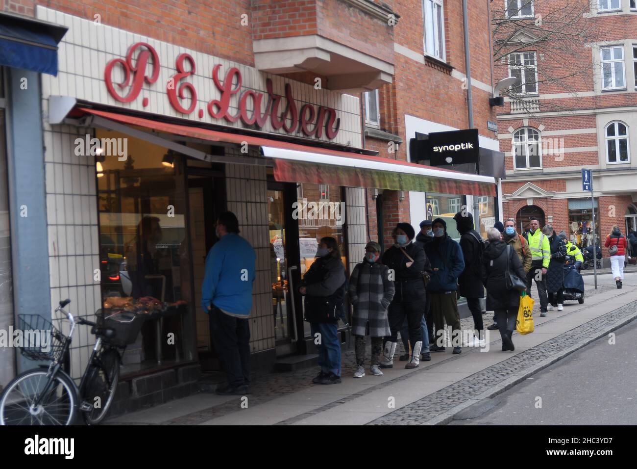 Copenhagen/Denmat menu shoppers at P.E.Larsen bucther shop in ...