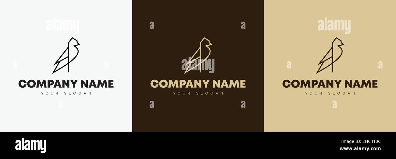 Minimal line versatile animal logo template design Stock Vector
