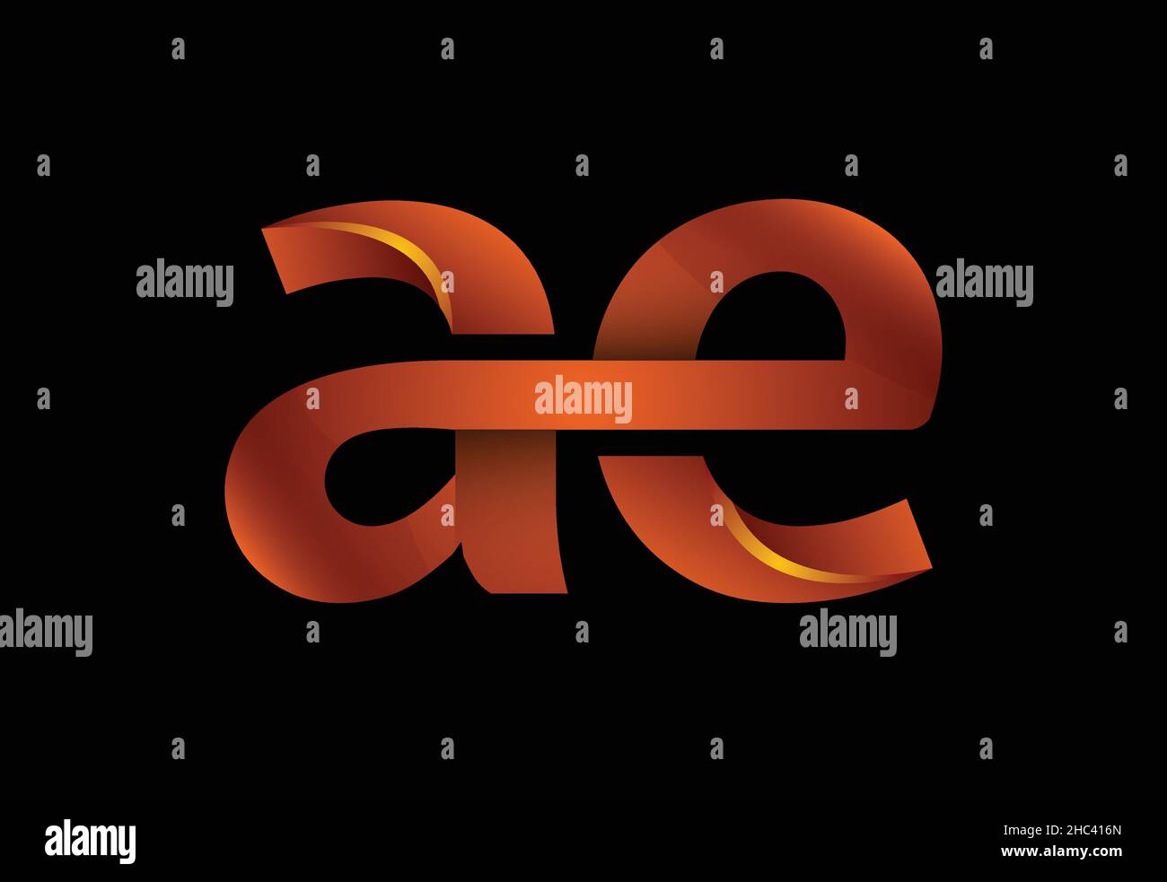 Initial Monogram Letter A E Logo Design Vector. Graphic Alphabet Symbol For Corporate Business Stock Vector