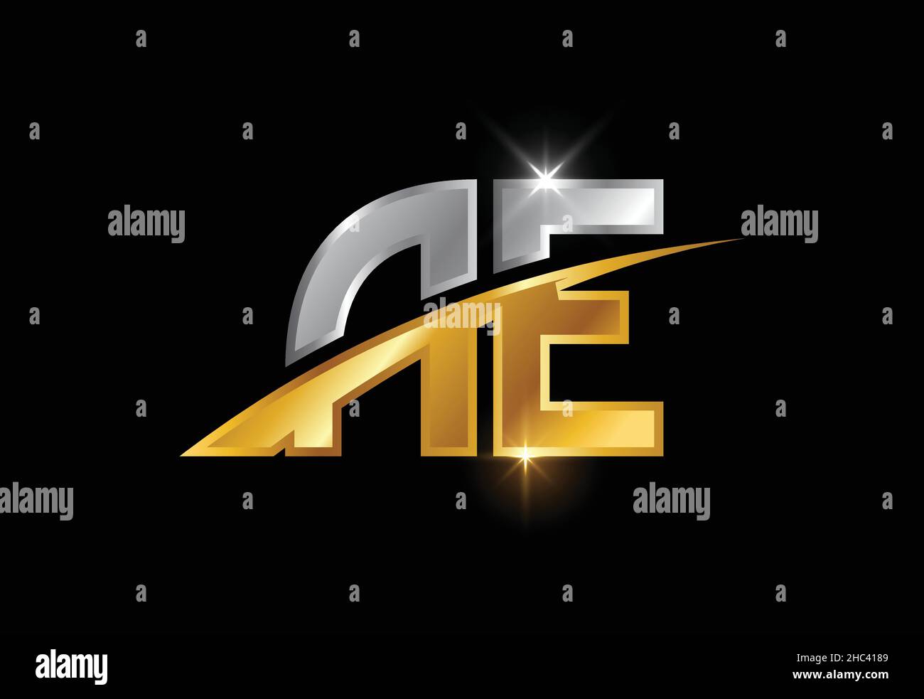Initial Monogram Letter A E Logo Design Vector. Graphic Alphabet Symbol ...