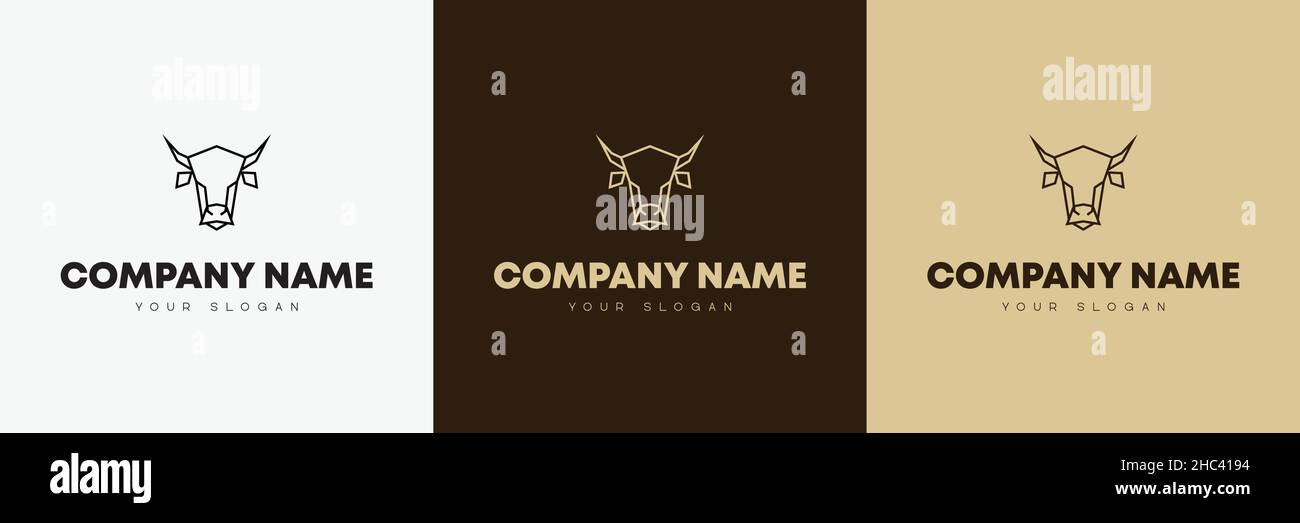 Minimal line versatile animal logo template design Stock Vector