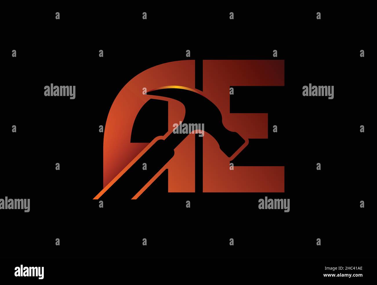 Initial Monogram Letter A E Logo Design Vector. Graphic Alphabet Symbol ...