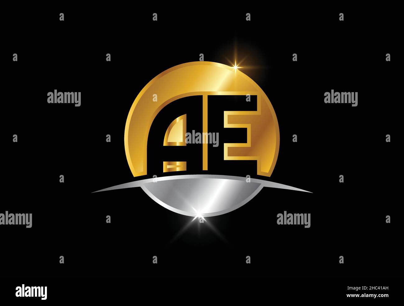 Initial Monogram Letter A E Logo Design Vector. Graphic Alphabet Symbol ...