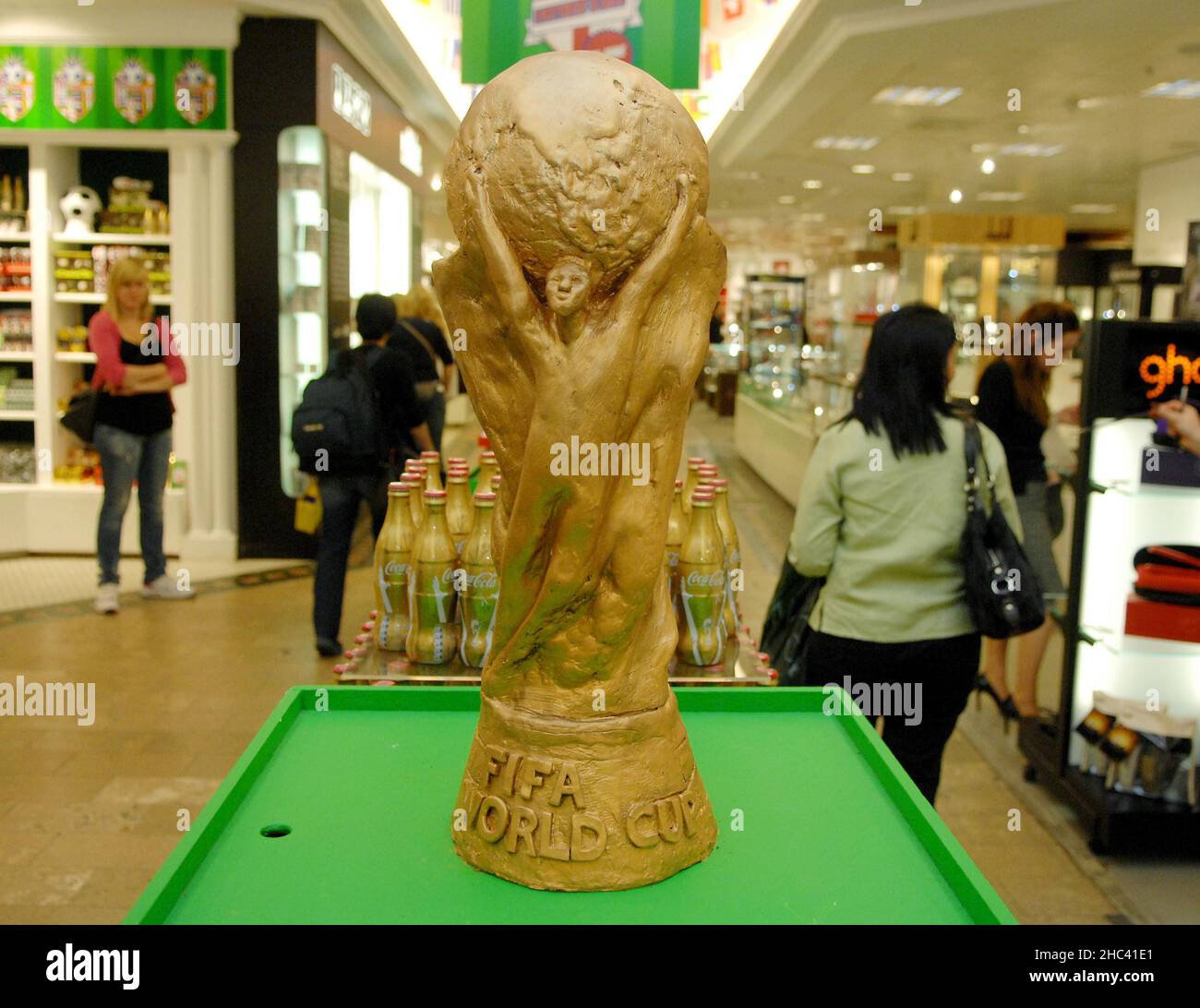 A chocolate world cup trophy on sale at selfridges hires stock