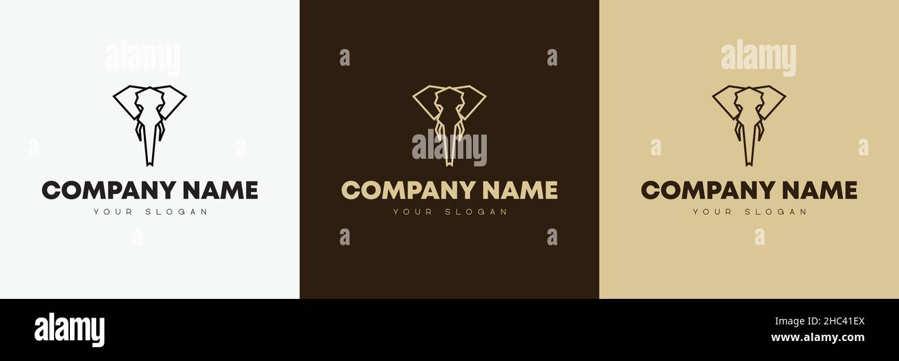 Minimal line versatile animal logo template design Stock Vector