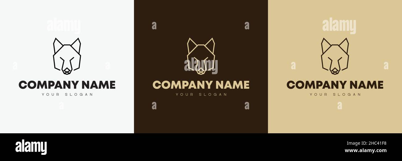 Minimal line versatile animal logo template design Stock Vector