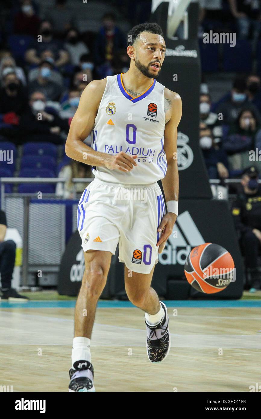 Williams-Goss of Real Madrid during the Turkish Airlines Euroleague basketball match between Real Madrid and CSKA Moscow on December 23, 2021 at Wizink Center in Madrid, Spain - Photo:  Irh/DPPI/LiveMedia Stock Photo