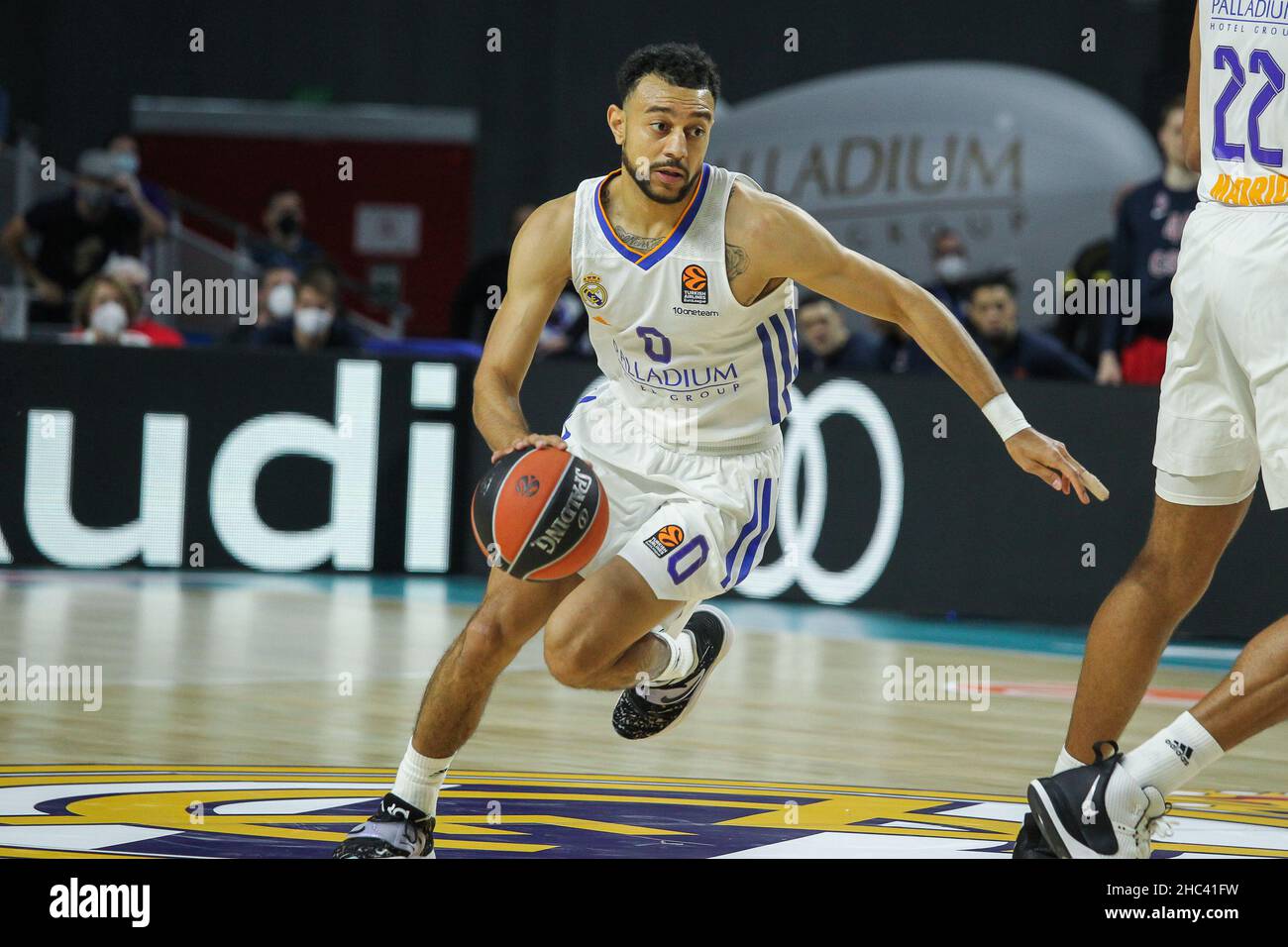 Williams-Goss of Real Madrid during the Turkish Airlines Euroleague basketball match between Real Madrid and CSKA Moscow on December 23, 2021 at Wizink Center in Madrid, Spain - Photo:  Irh/DPPI/LiveMedia Stock Photo