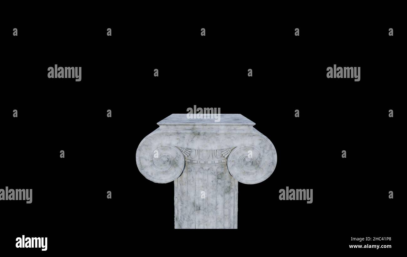 White column isolated on a black background Stock Photo - Alamy