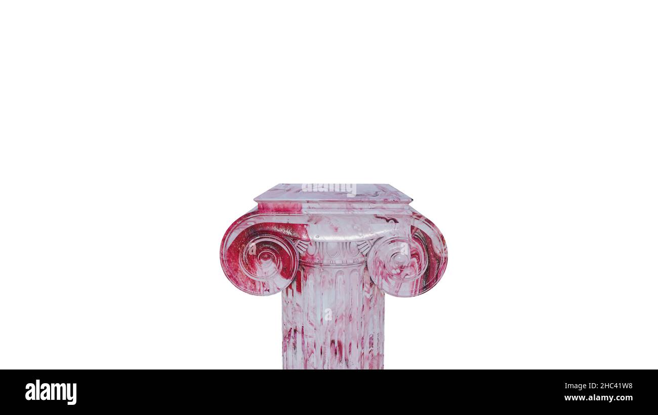 Historic column isolated on a white background Stock Photo - Alamy