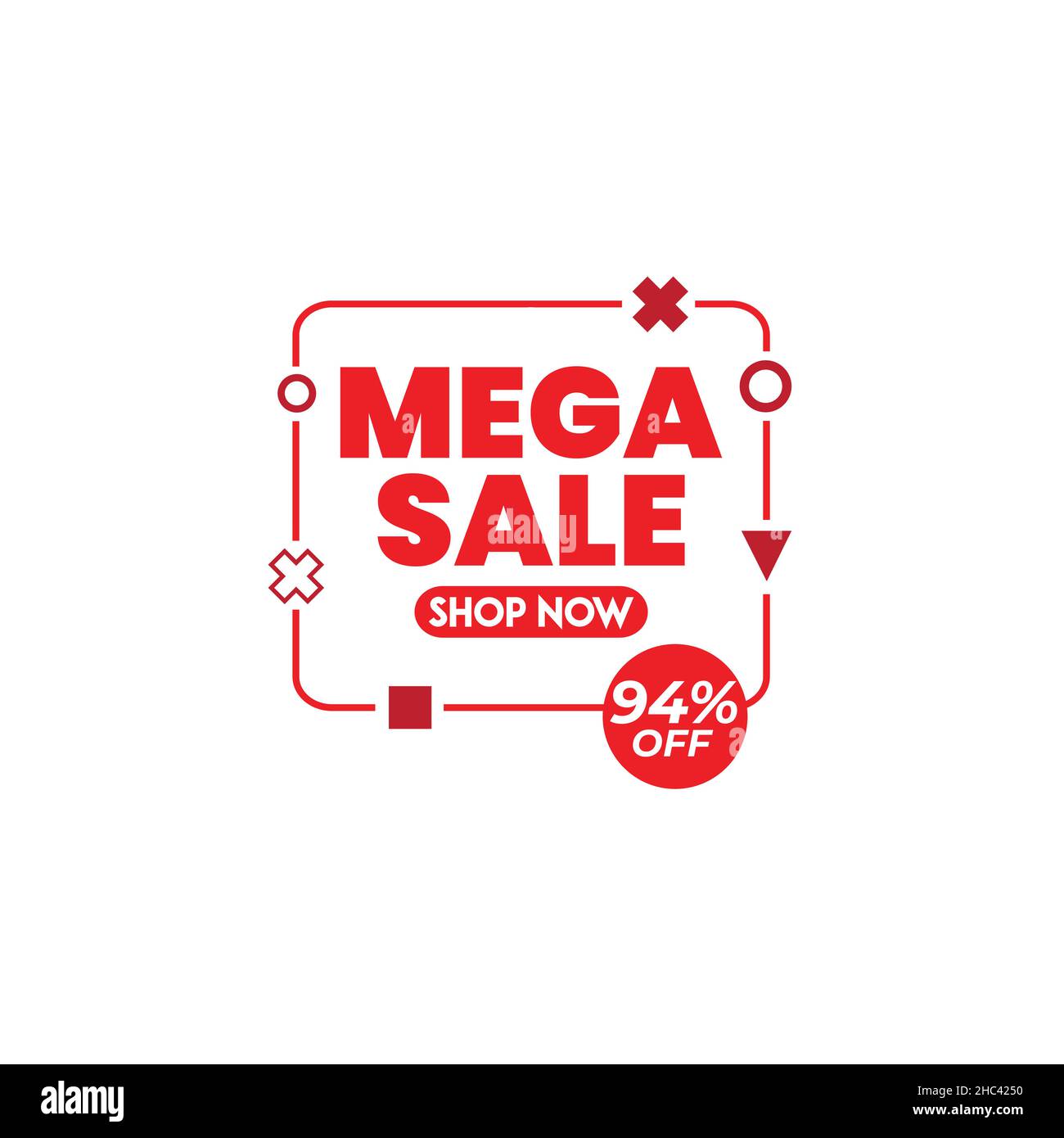 Special offer discount vector banner or mega sale deal. Set of labels and stickers for sale, product promotion, special offer, shopping, e-commerce. V Stock Vector