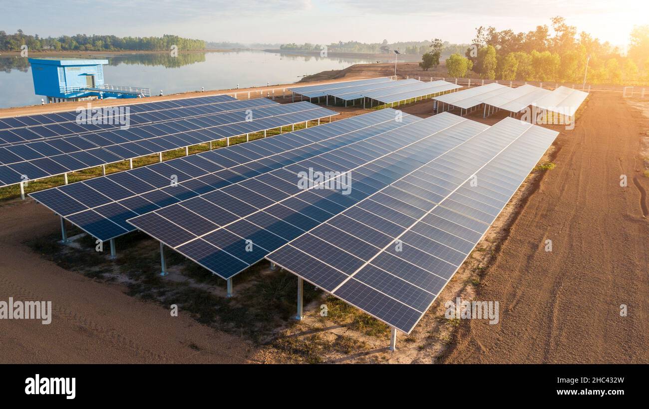 Solar Energy for Renewable Power Generation Stock Photo
