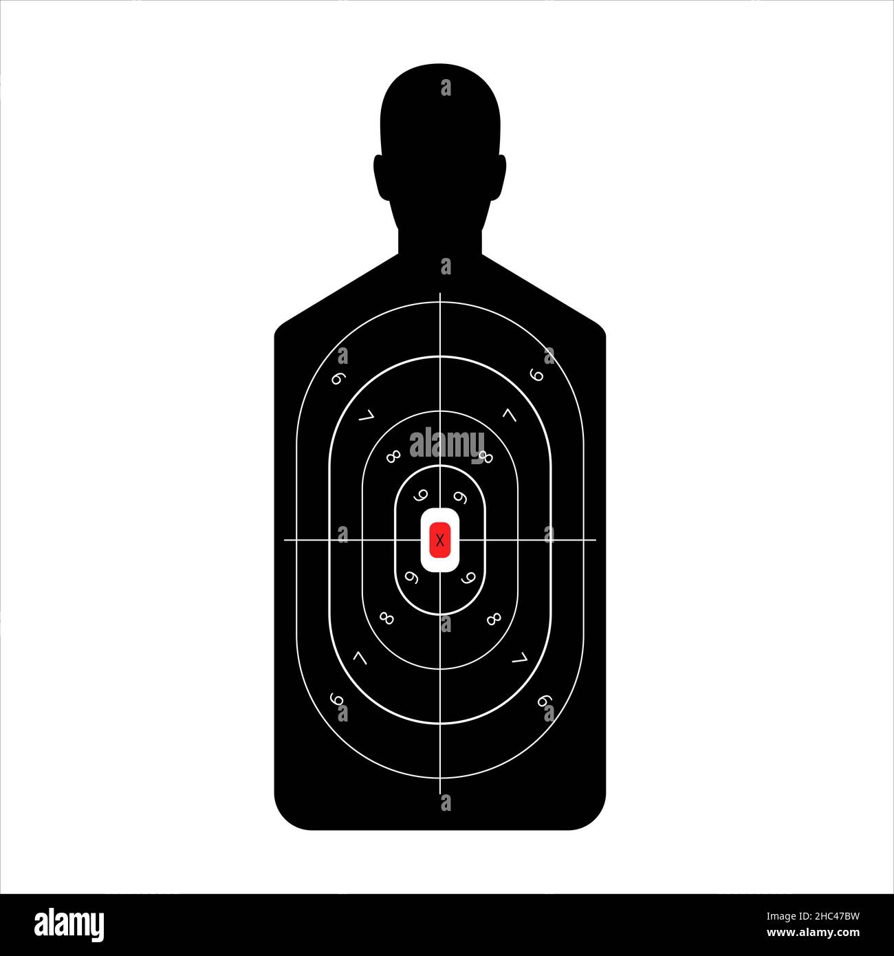 shooting target black human silhouette high resolution stock photography and images alamy
