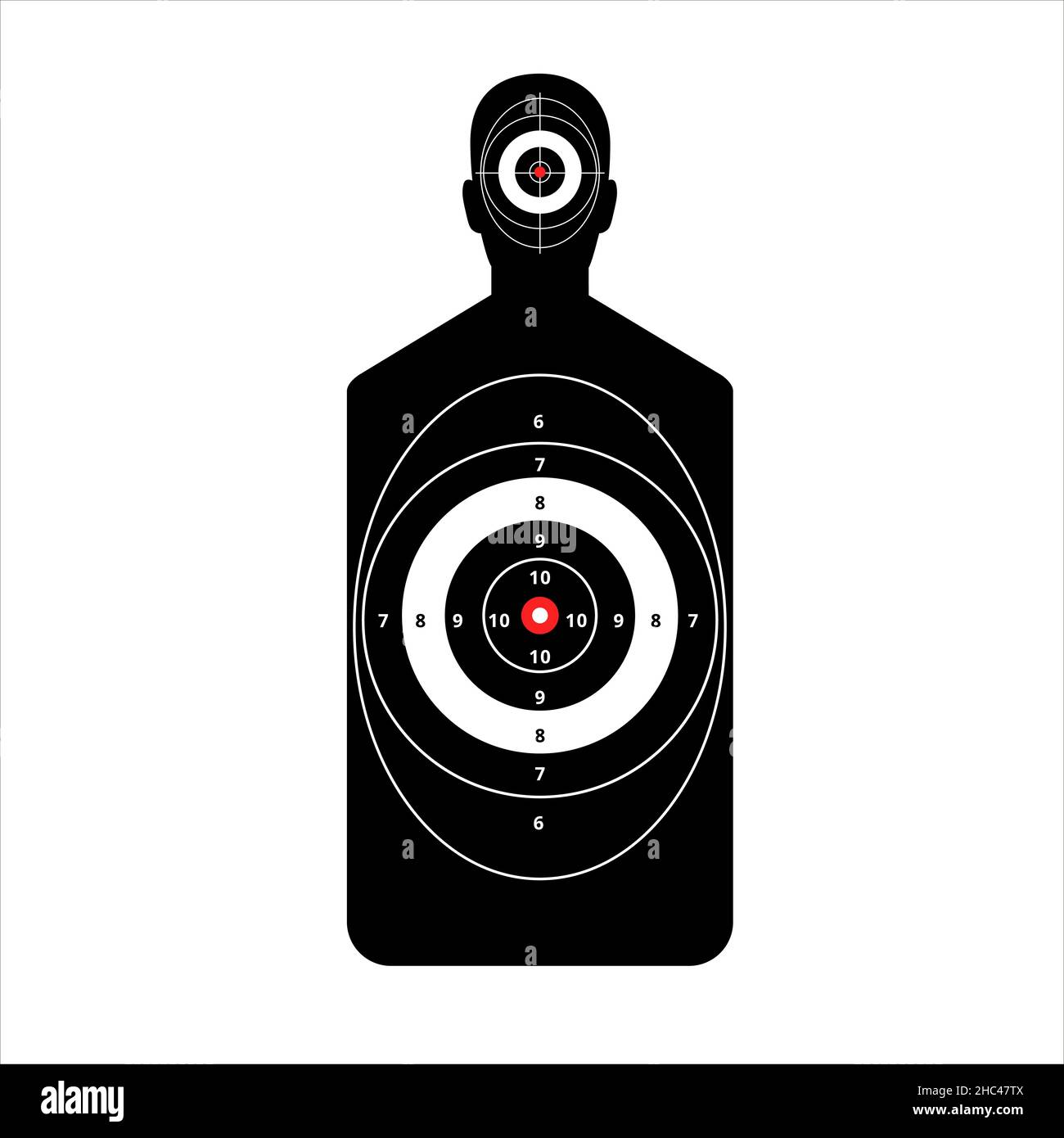 target in human form for shooting range stock vector image art alamy