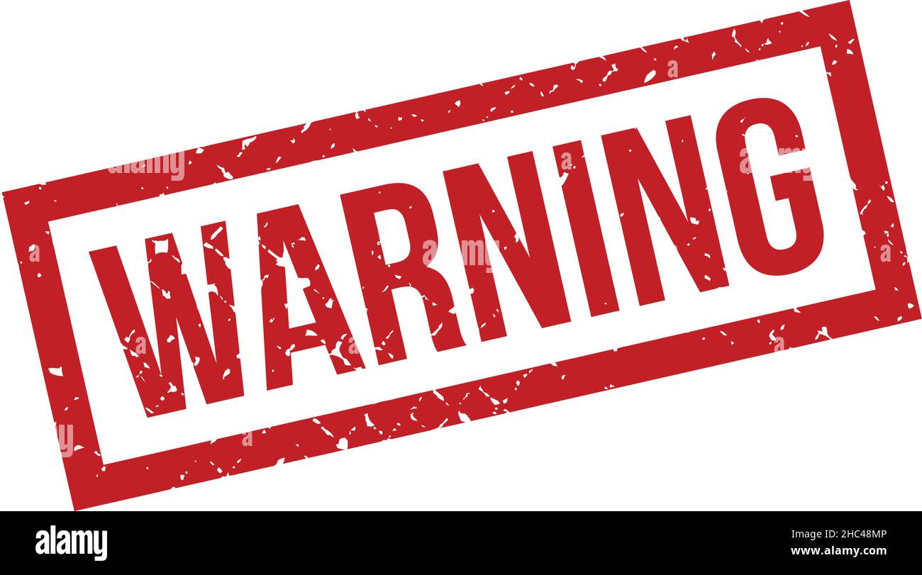 Warning Grunge Rubber Stamp On White Background, Vector Illustration ...