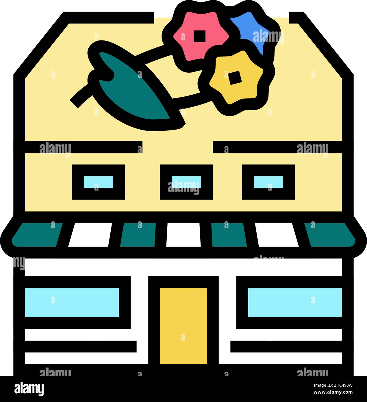 flower shop color icon vector illustration Stock Vector Image & Art Alamy