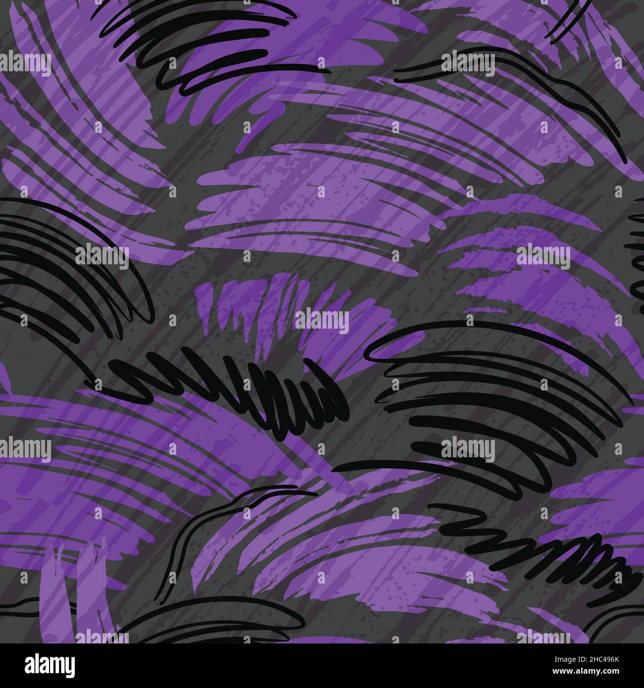 Vector seamless scribble pattern, made of chaotic lines. Stock Vector