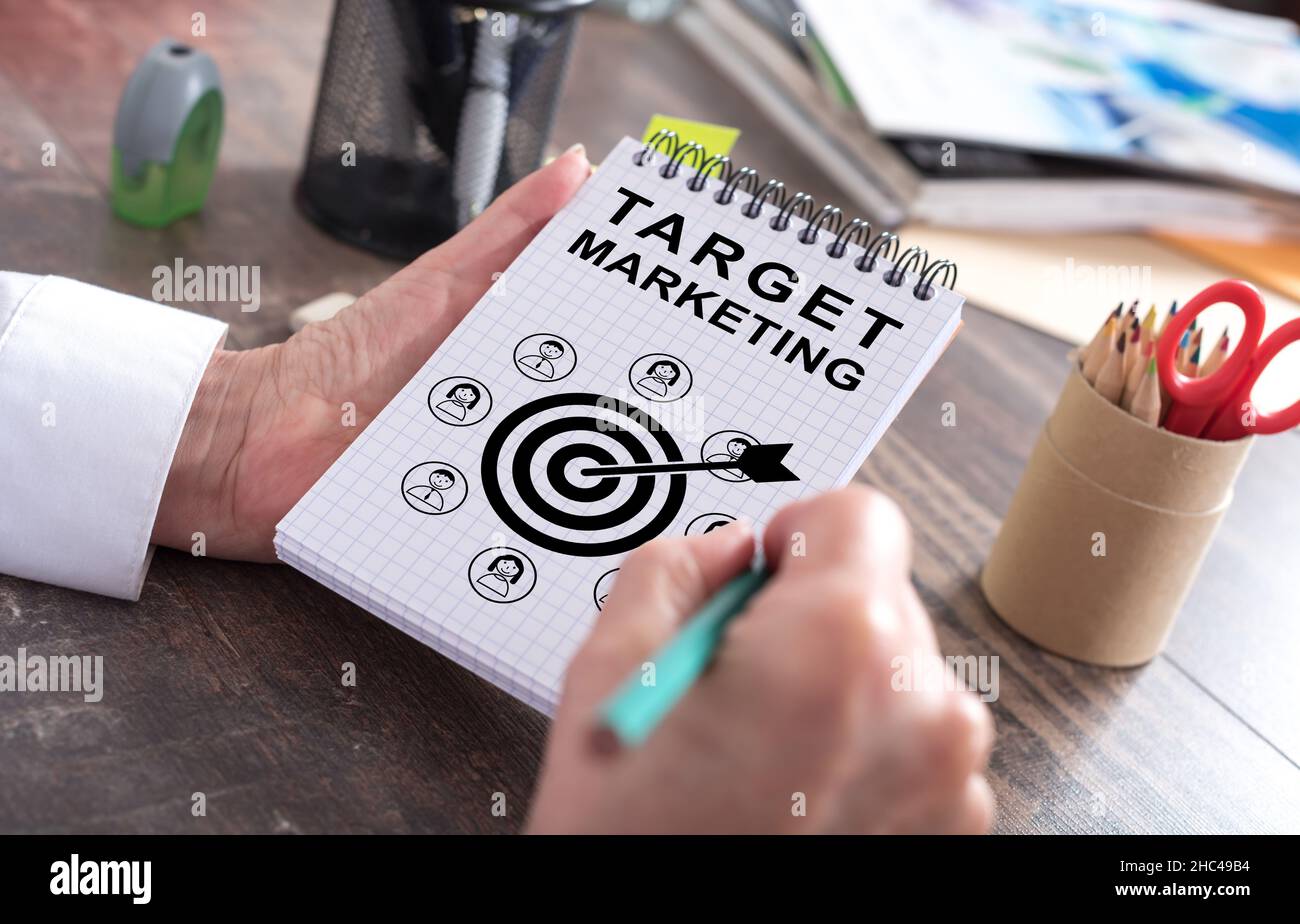 Target marketing concept drawn on a notepad Stock Photo - Alamy