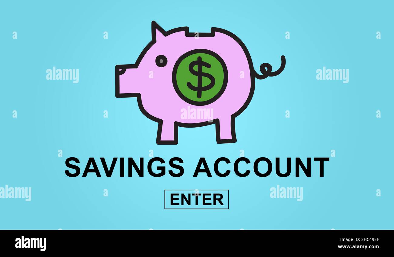 Illustration of a savings account concept Stock Photo - Alamy