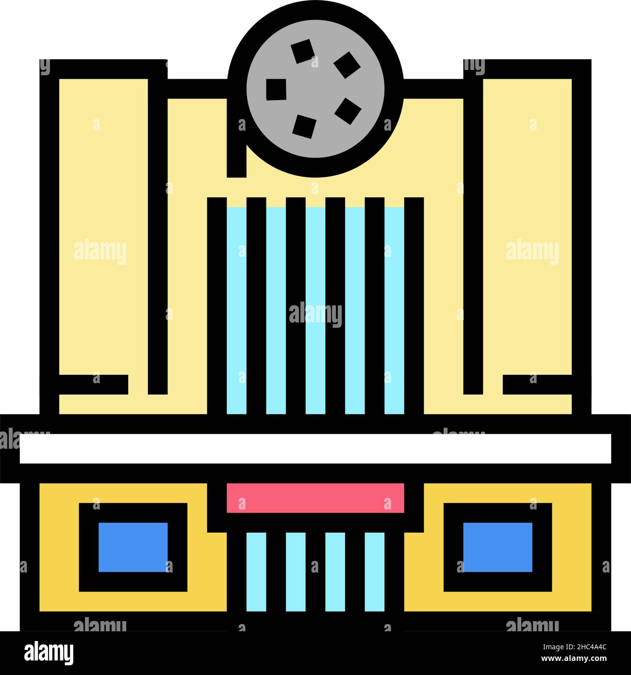 cinema building color icon vector illustration Stock Vector Image & Art ...