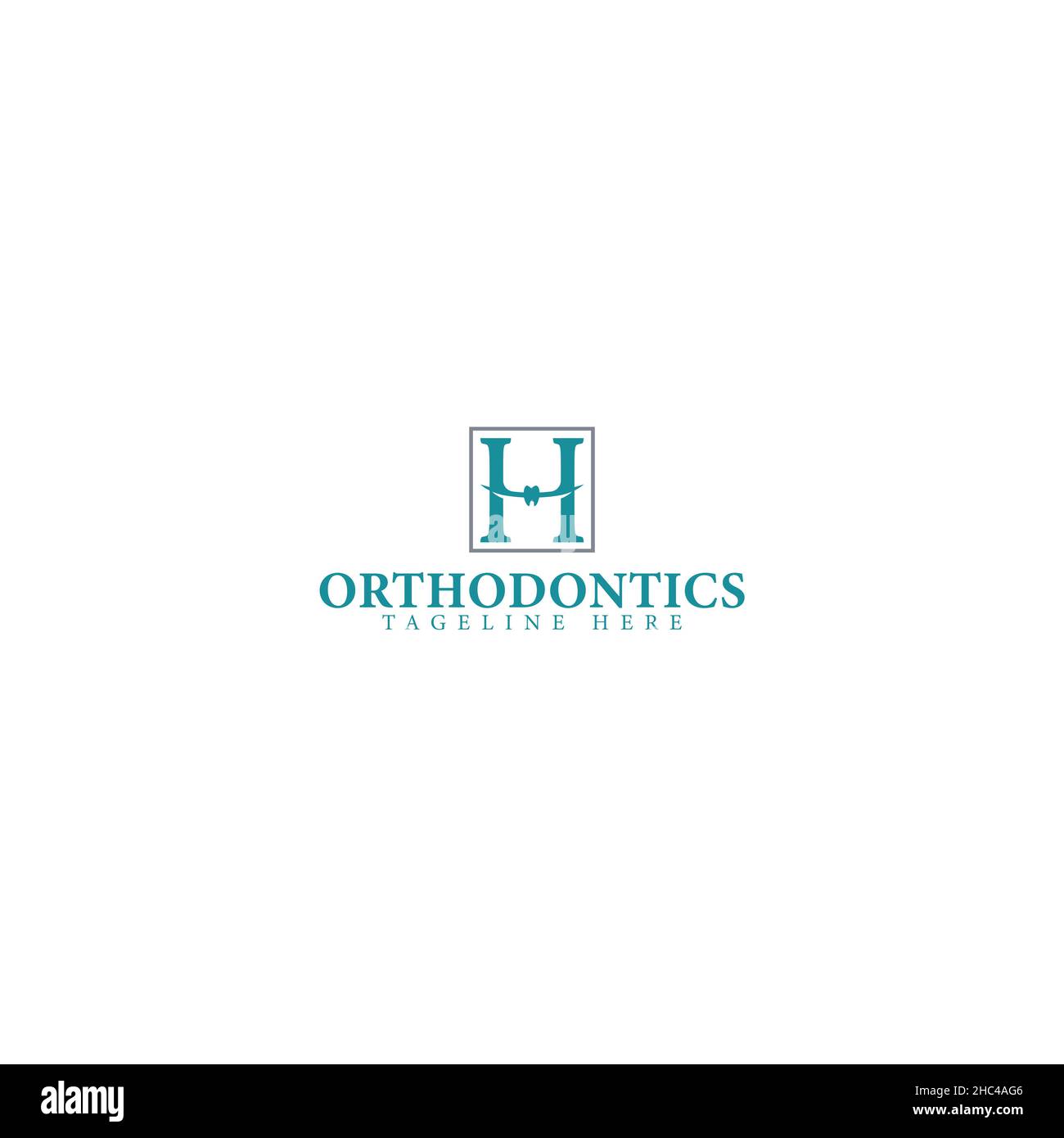 Modern colorful ORTHODOTICS healthy logo design Stock Vector